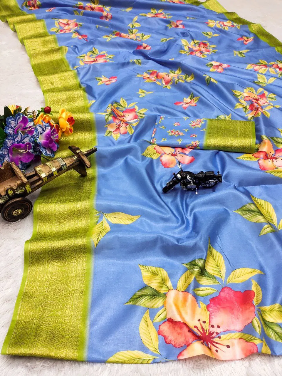 VK 4203 Pure Dola Silk Printed Non Catalog Sarees Wholesale Shop In Surat
